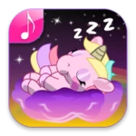 unicorn lullabies, white noise android application logo